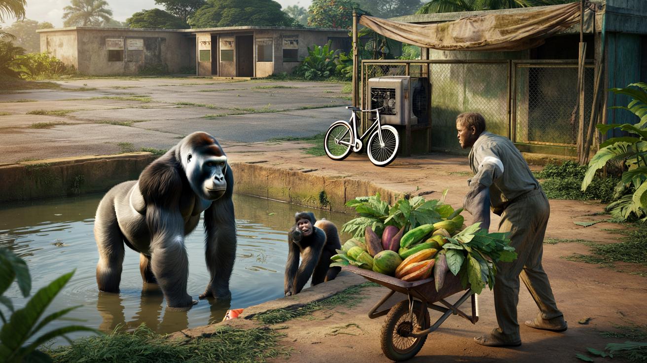 Gorillas left behind in park that closed three years ago